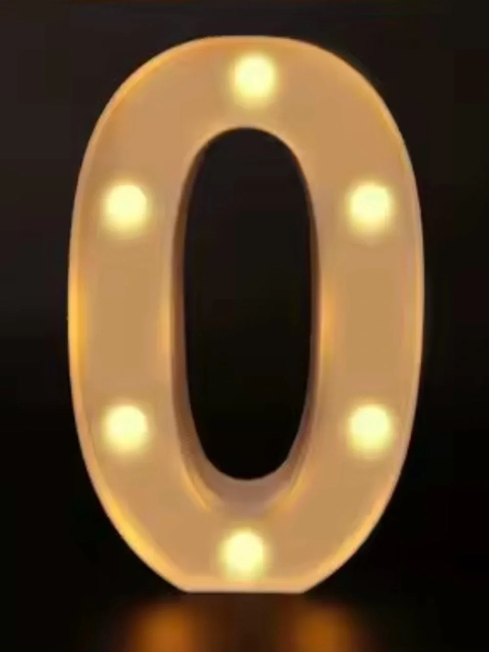 White Number 40 Marquee Lights - Party Decoration